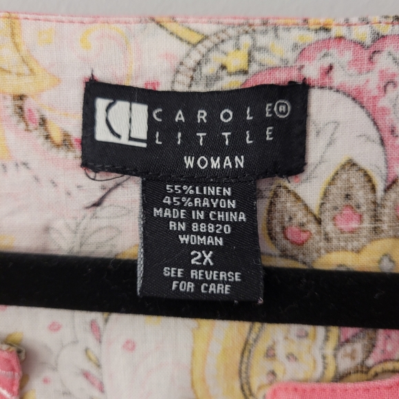 Women's Linen blend Boho Sleeveless top Sz 2x - Picture 7 of 7